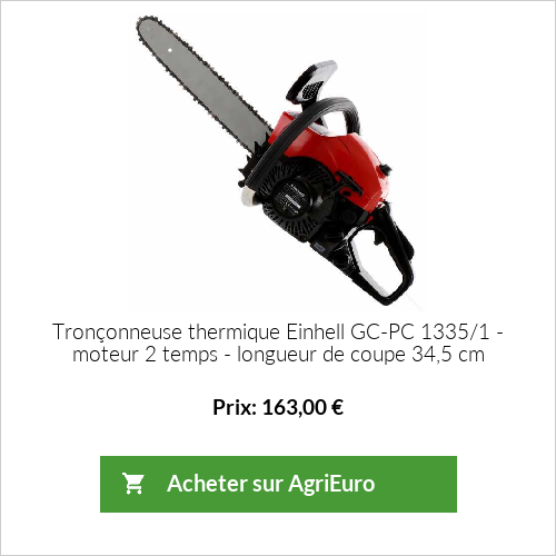 Tronçonneuse thermique Einhell GC-PC 1335/1 - moteur 2 temps - longueur de coupe 34,5 cm