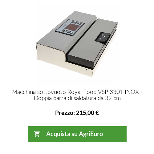 Macchina sottovuoto Royal Food VSP 3301 INOX - Doppia barra di saldatura da 32 cm