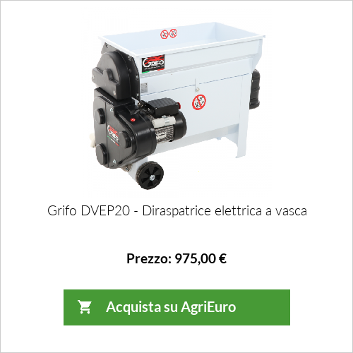 Diraspatrice elettrica a vasca GRIFO DVEP20 - Hp 2 - con pompa centrifuga - apribile