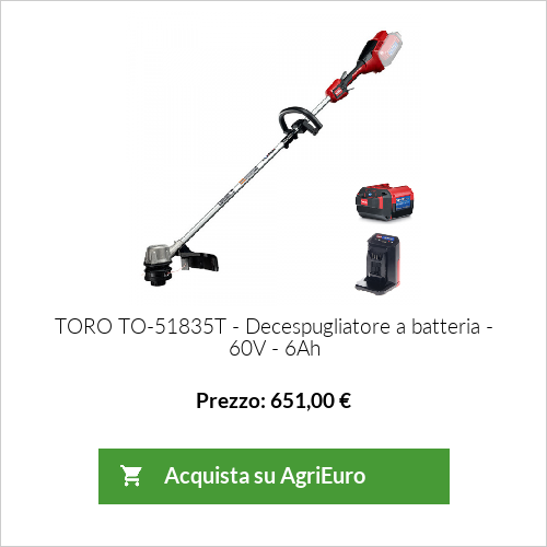 Decespugliatore a batteria TORO brushless TO-51835T - 60V - 6 Ah