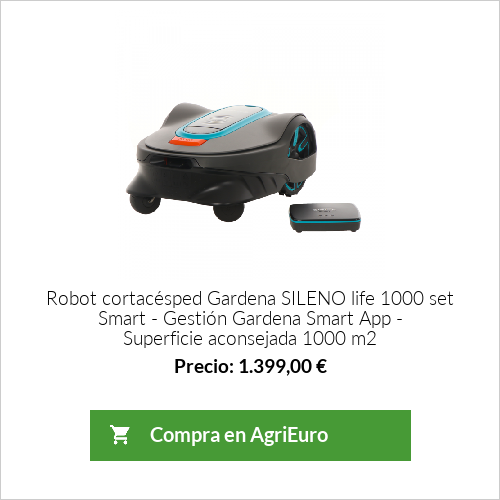 Robot cortacésped Gardena SILENO life 1000 set Smart - Gestión Gardena Smart App - Superficie aconsejada 1000 m2