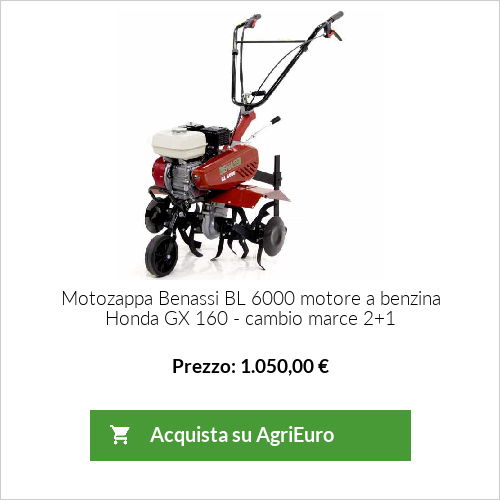 Motozappa Benassi BL 6000 motore a benzina Honda GX 160 - cambio marce 2+1