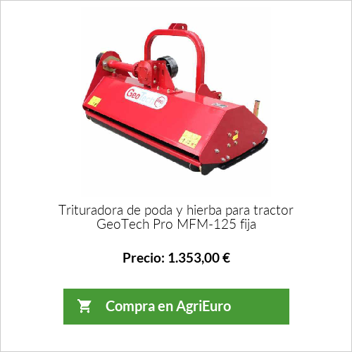 Trituradora de poda y hierba para tractor GeoTech Pro MFM-125 fija