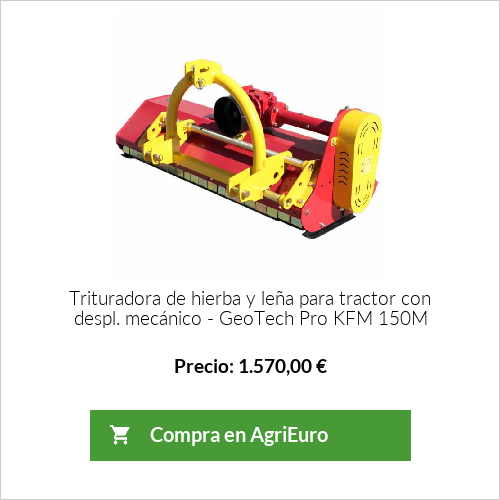 Trituradora de hierba y leña para tractor con despl. mecánico - GeoTech Pro KFM 150M