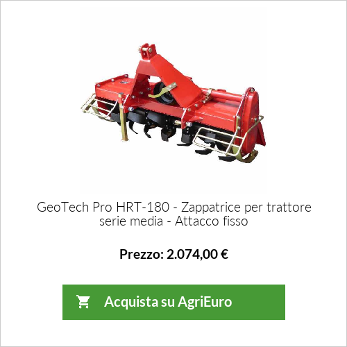 Zappatrice per trattore serie media GeoTech Pro HRT-180, zappa ad attacco fisso